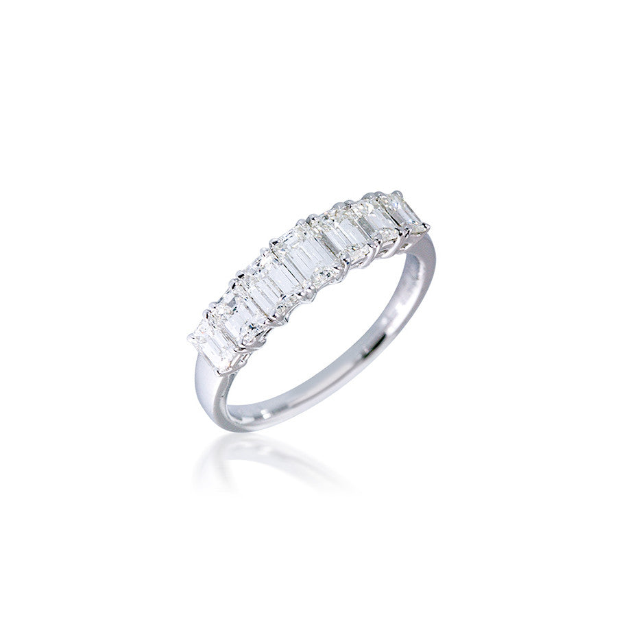 Seven Emerald-cut Diamond Band