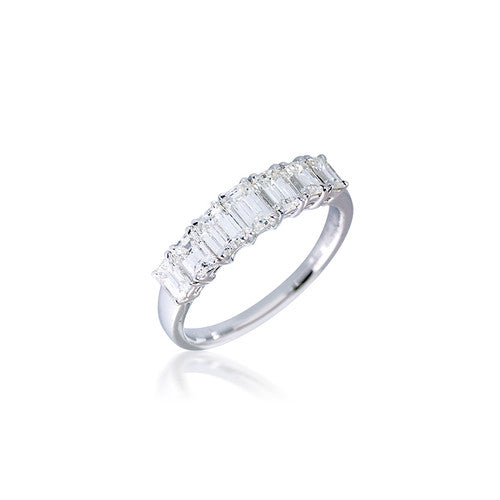 Seven Emerald-cut Diamond Band