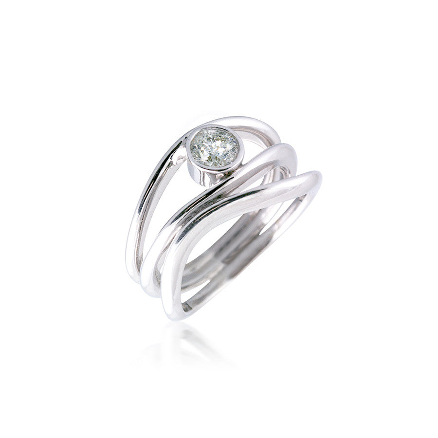 Open Wide Bezel Diamond Band