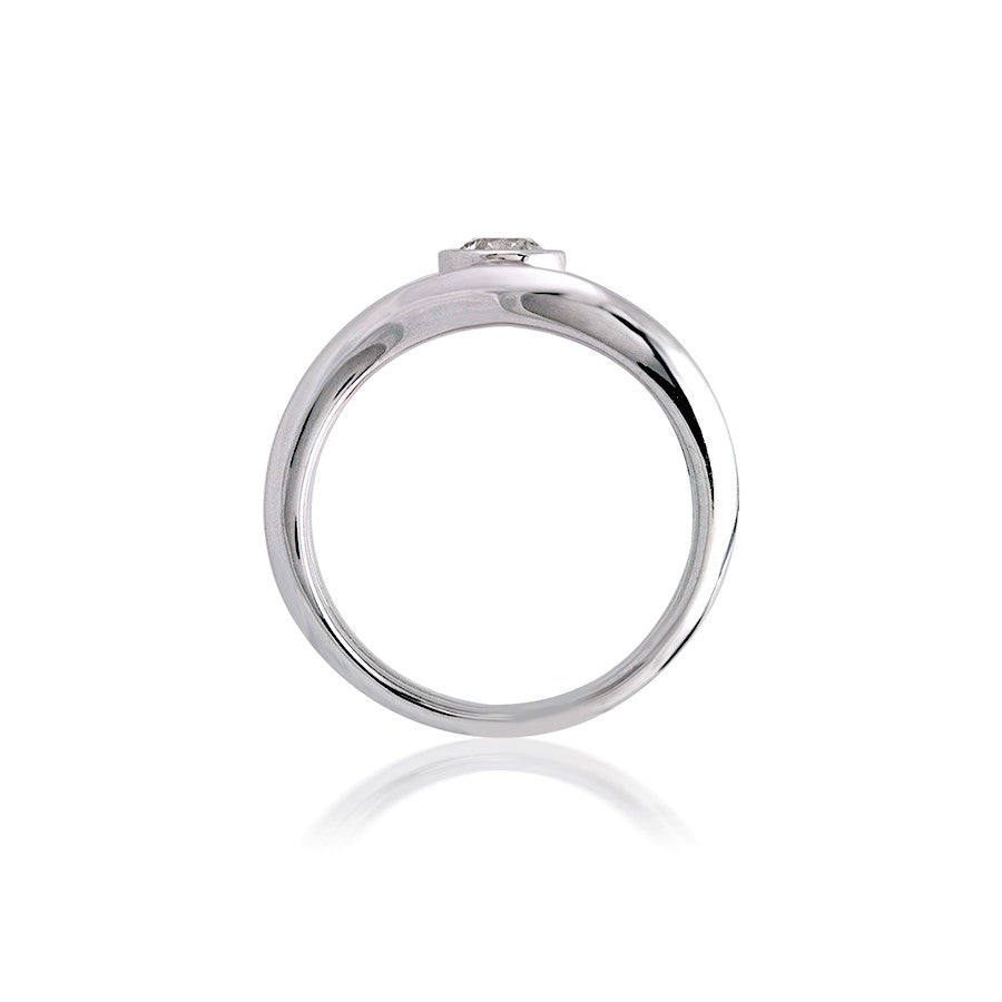 Open Wide Bezel Diamond Band