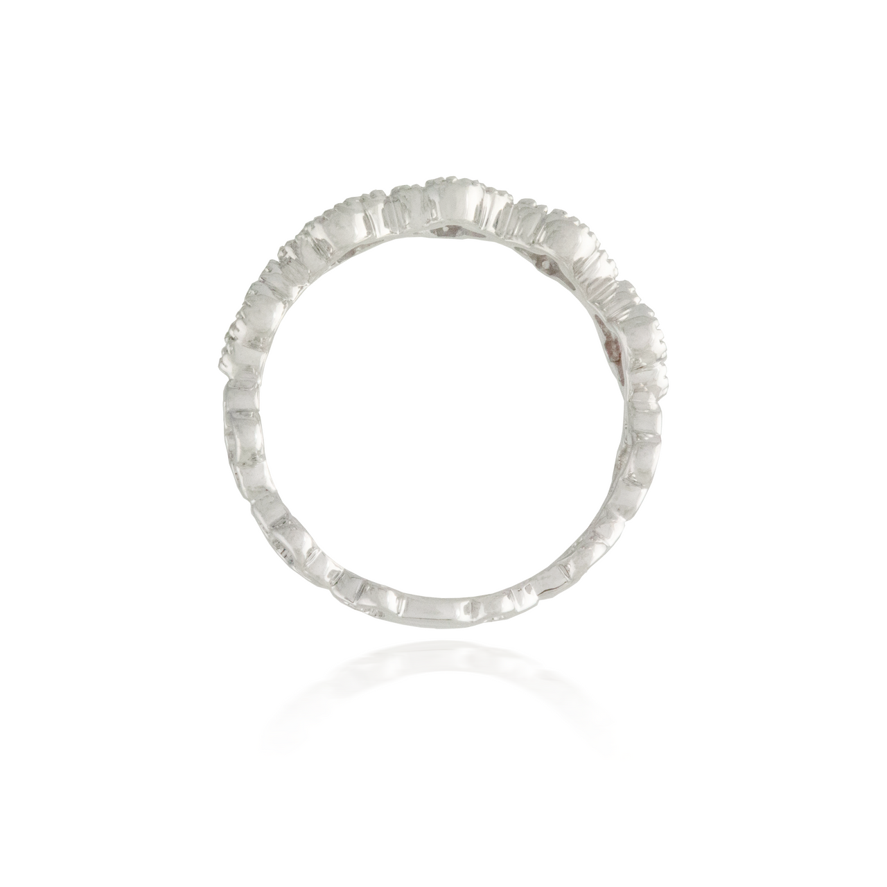 Flower White Gold Ruby Band