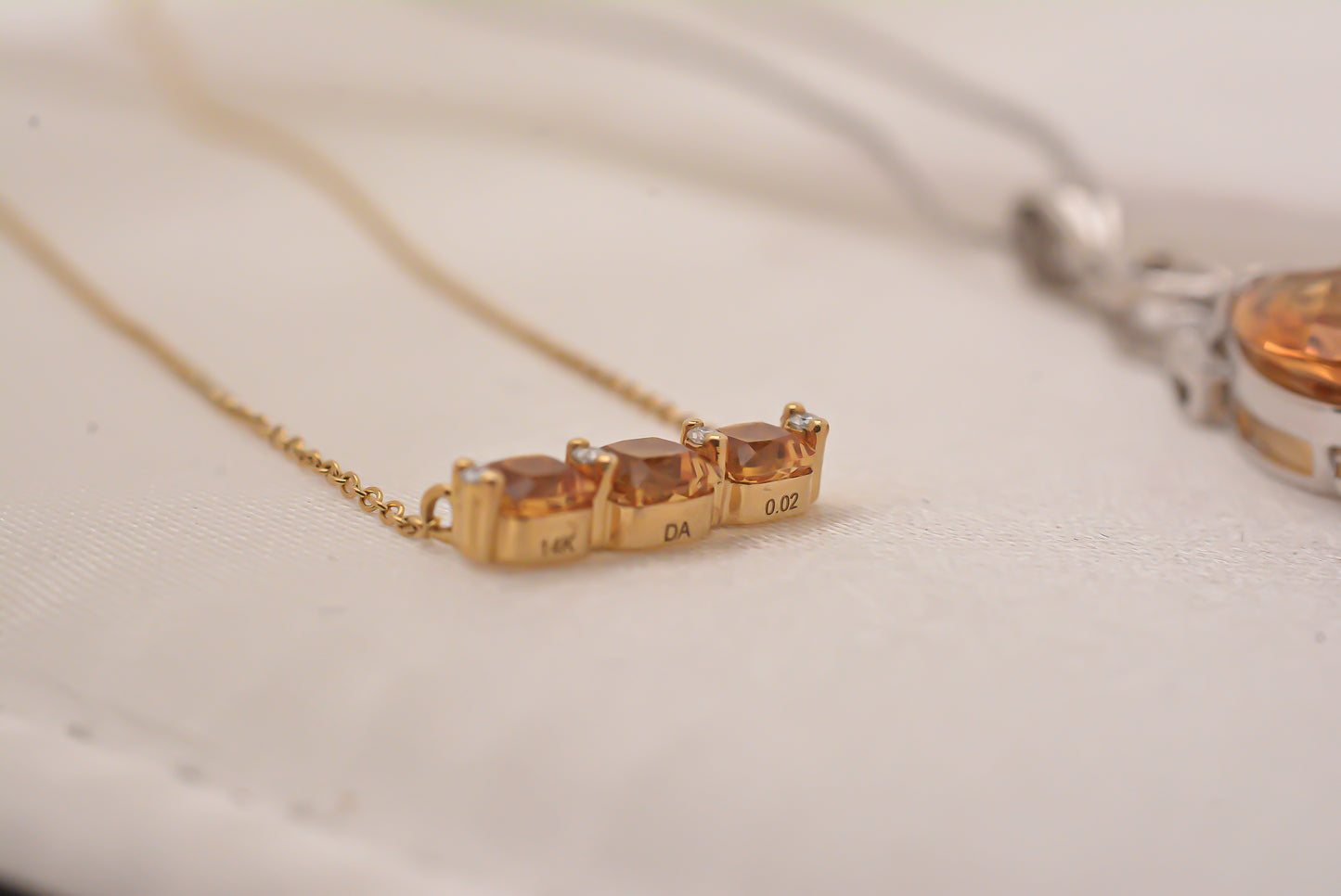 Citrine Golden Trio Necklace