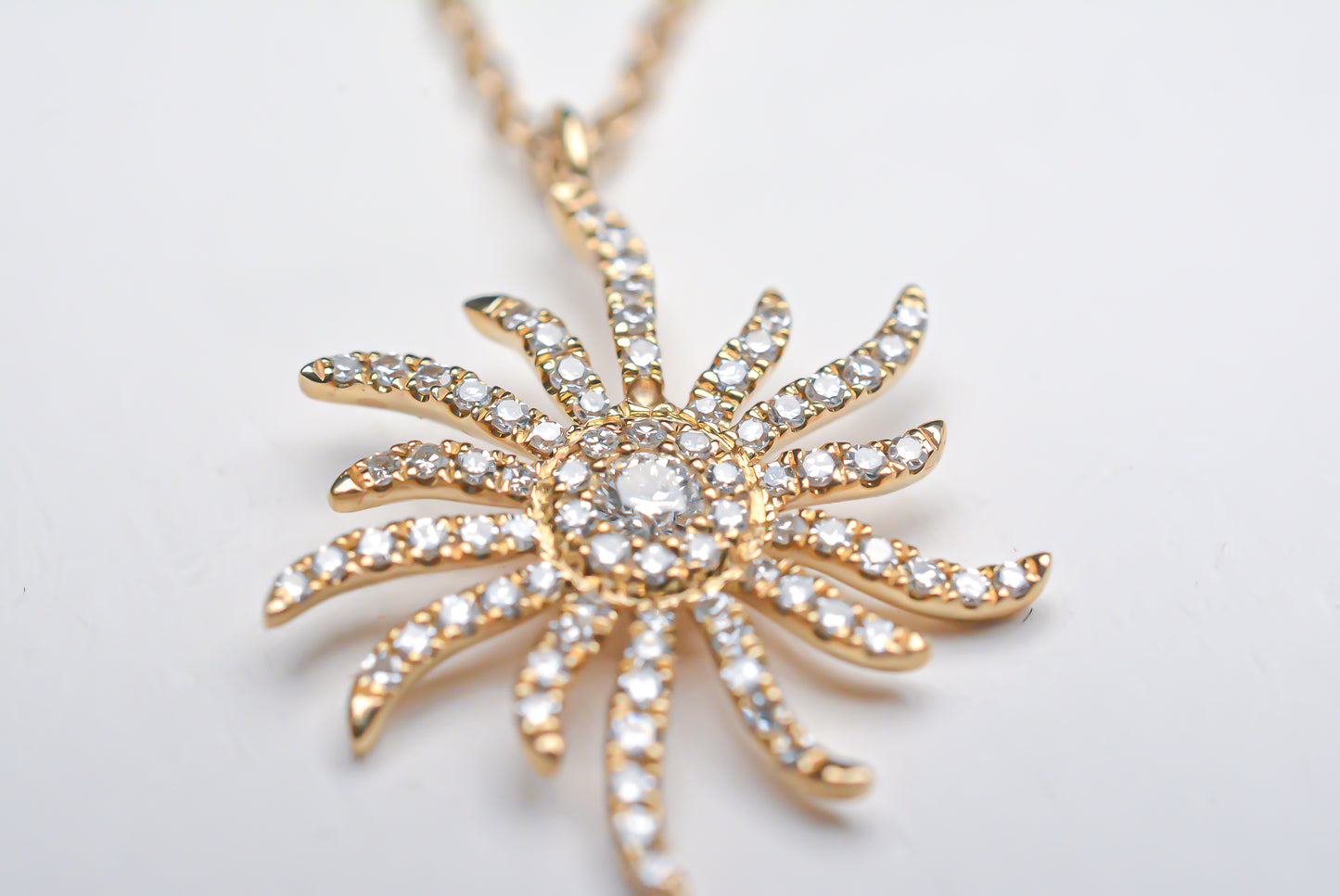 Diamond Sunburst Necklace