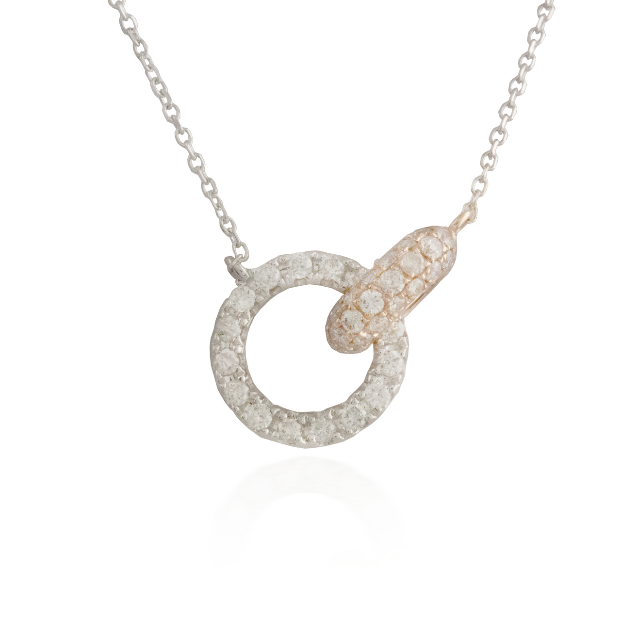 Interlocking Two-Tone Gold Necklace 2