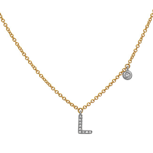 Bassali Diamond Initial Necklace