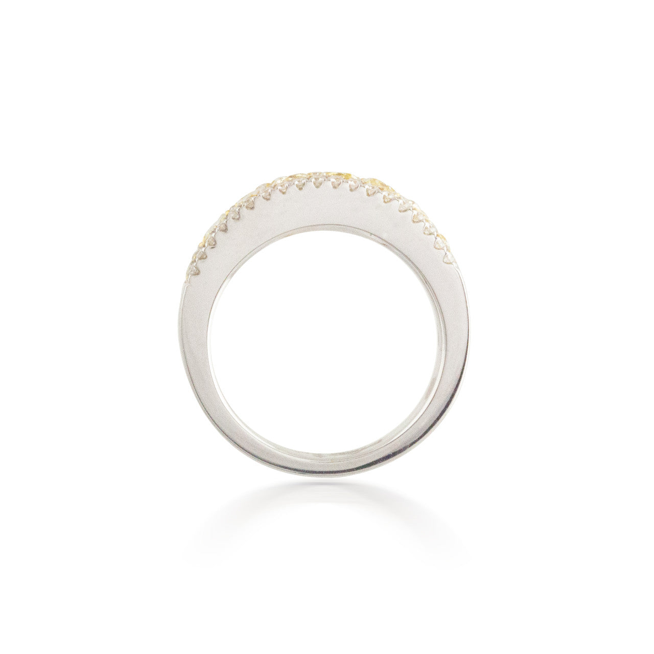 2.25ctw Yellow and White Diamond Band