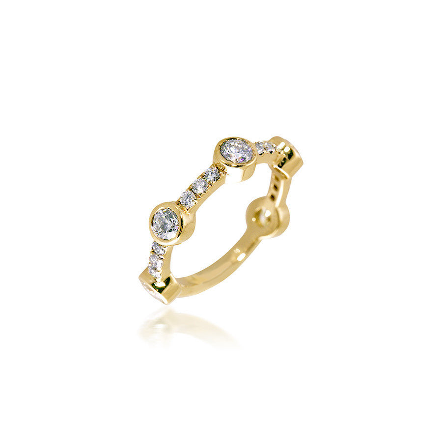 Diamond Bubble Stackable Rings