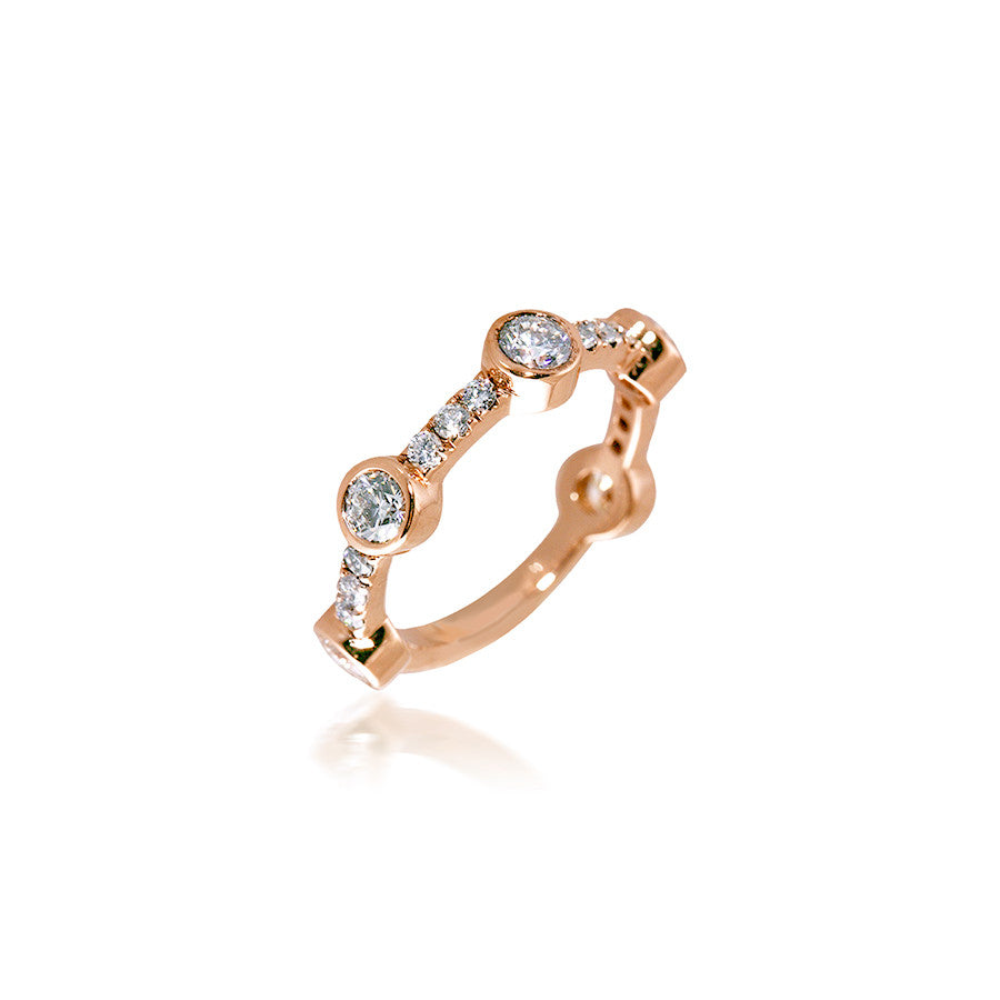 Diamond Bubble Stackable Rings