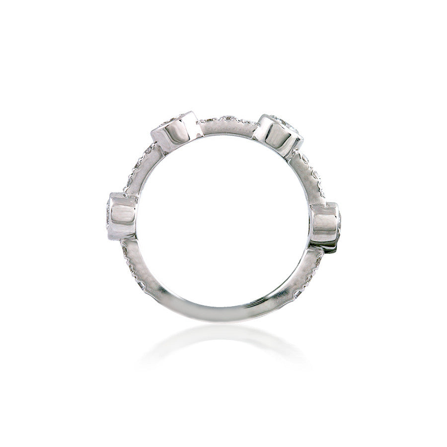 Diamond Bubble Stackable Rings