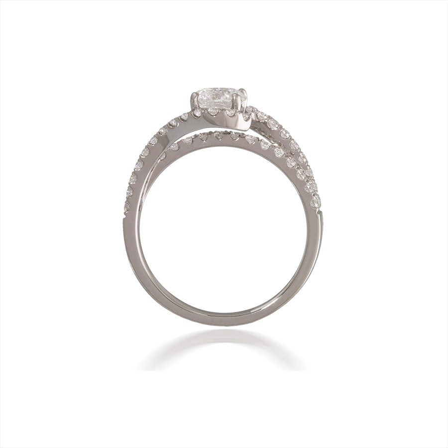 Diamond Bypass Engagement Ring