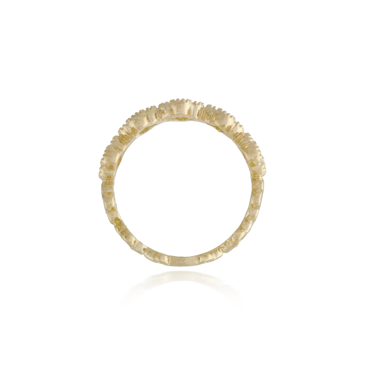 Flower Yellow Gold Band