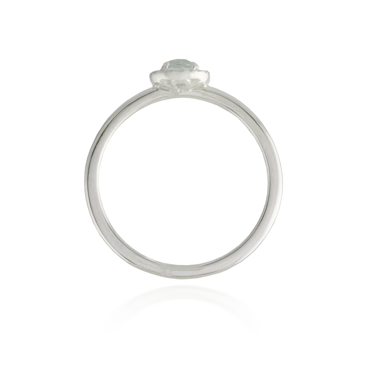 Aquamarine White Gold Band