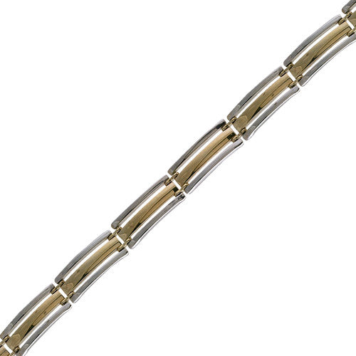 Two Tone Triple Link Bracelet