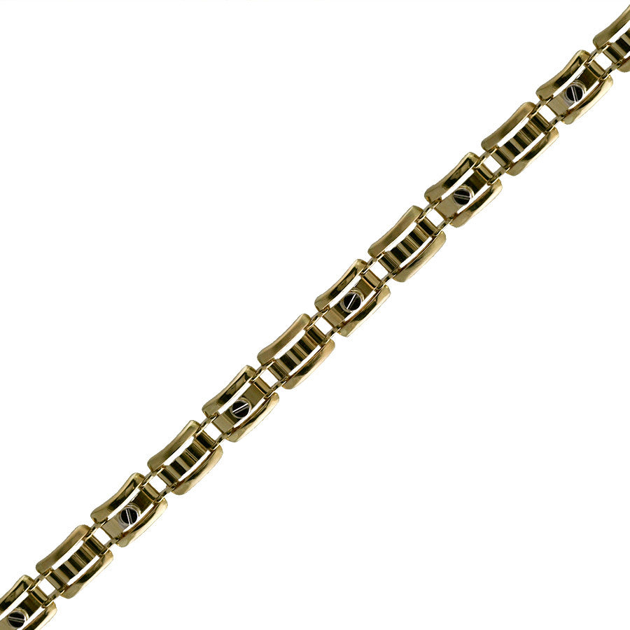 Two Tone Notched Bracelet