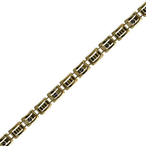 Two Tone Notched Bracelet