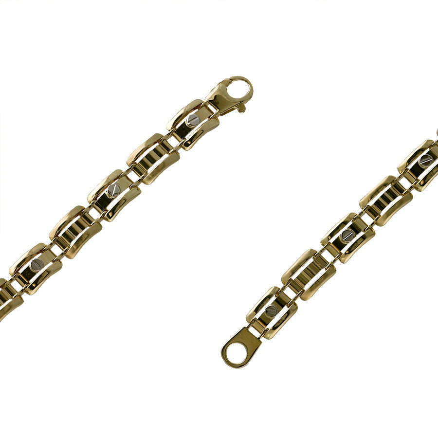 Two Tone Notched Bracelet