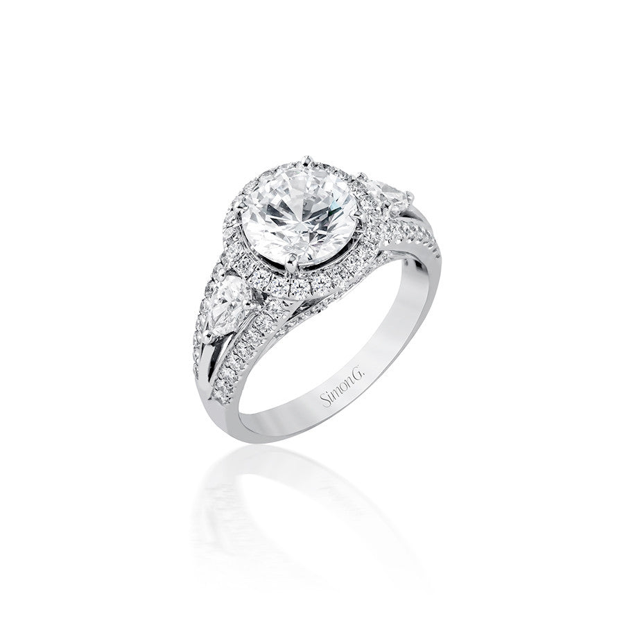 Simon G Adira Halo Engagement Ring Setting