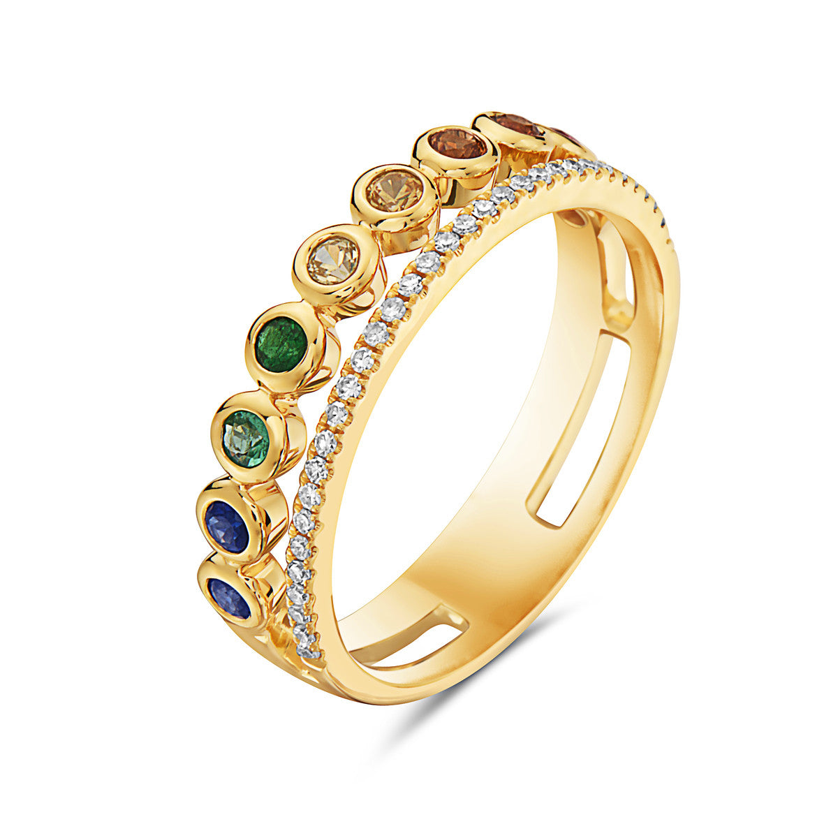 Bassali Rainbow Bar Ring