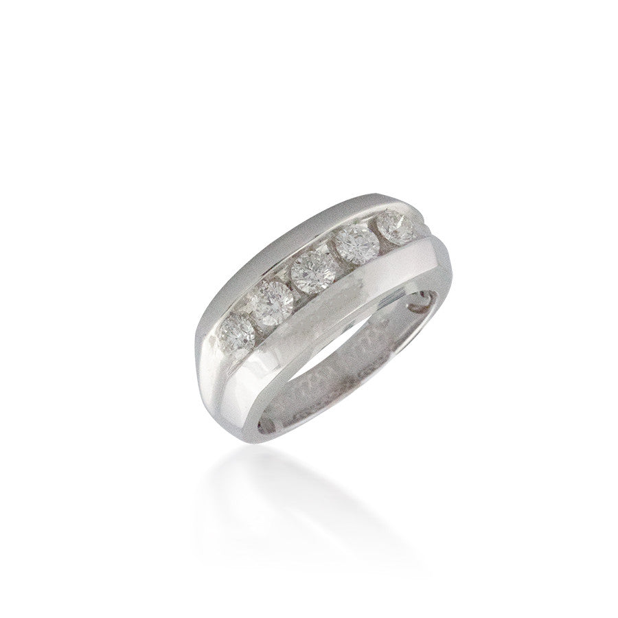 Classic Five Stone Wedding Band