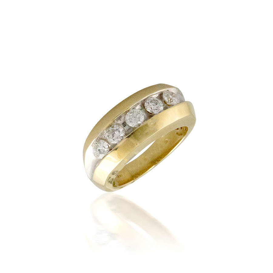 Classic Five Stone Wedding Band
