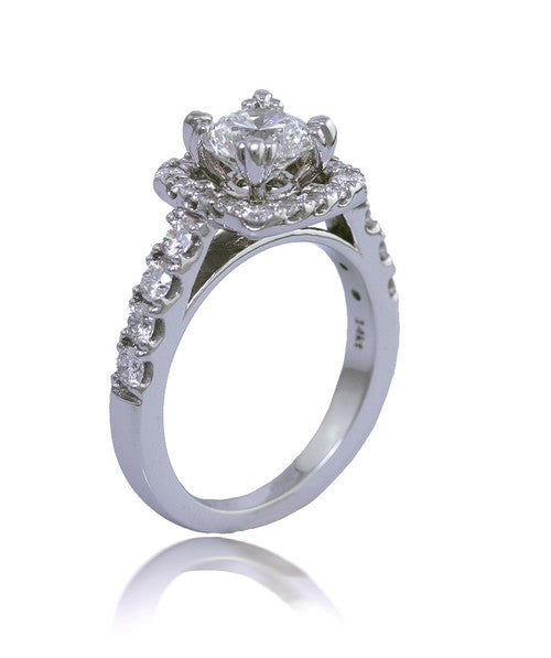 Custom 1.25ct Round Diamond Ring with Cathedral Setting