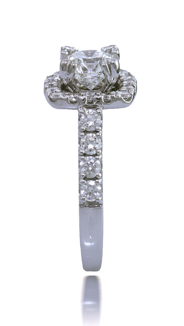 Custom 1.25ct Round Diamond Ring with Cathedral Setting