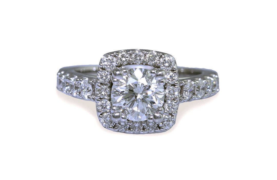 Custom 1.25ct Round Diamond Ring with Cathedral Setting