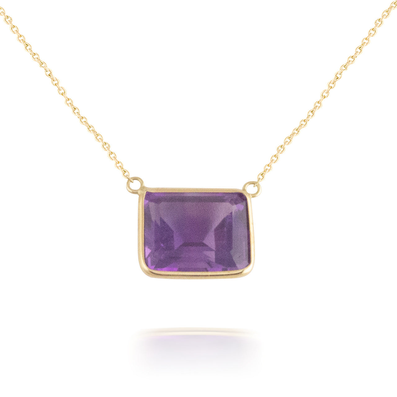 Emerald-cut Amethyst Pendant