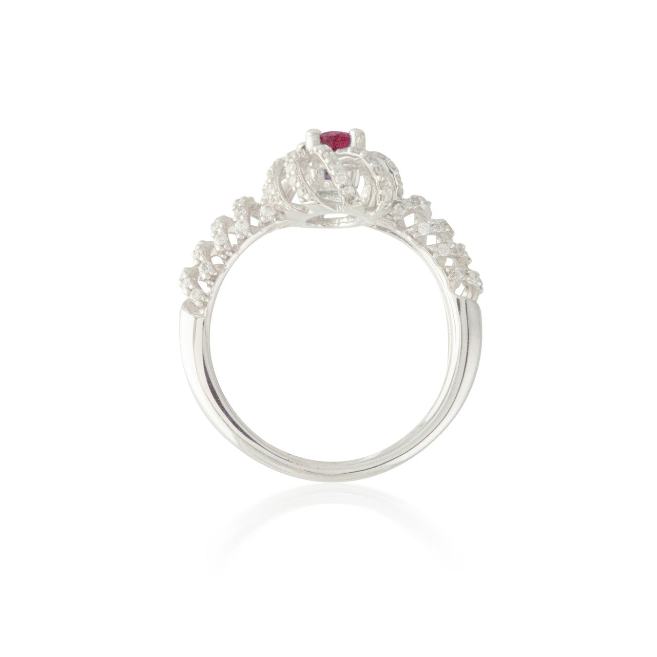 Open Ruby and Diamond Ring
