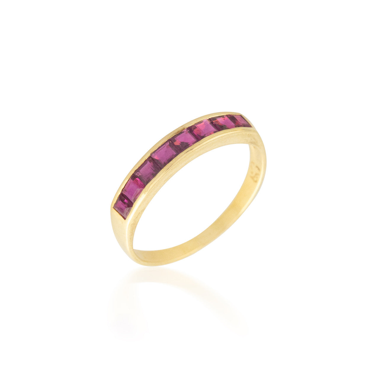 Ruby and Diamond Band Set