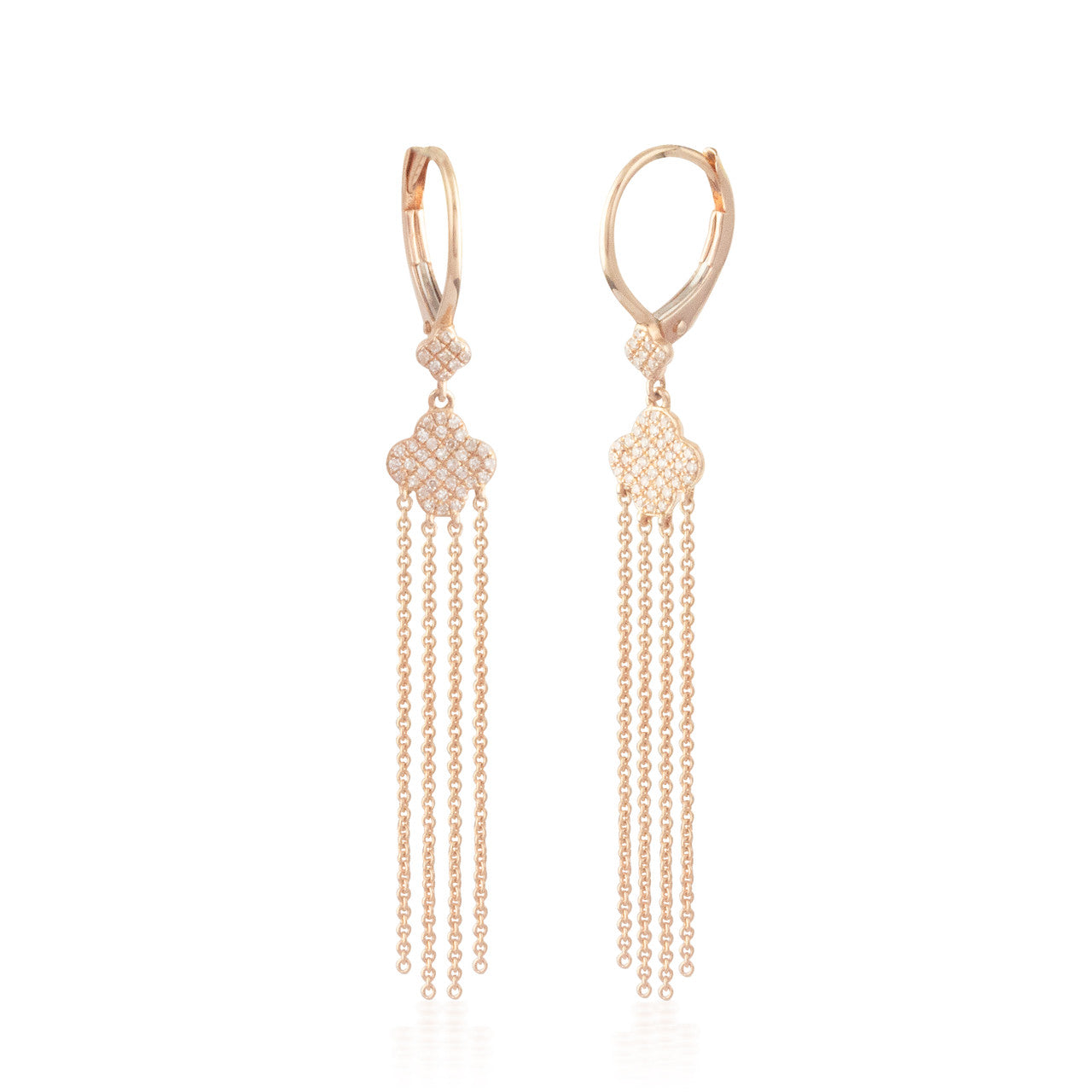 0.20ctw Diamond Dangling Hoop Earrings