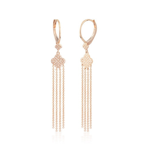 0.20ctw Diamond Dangling Hoop Earrings