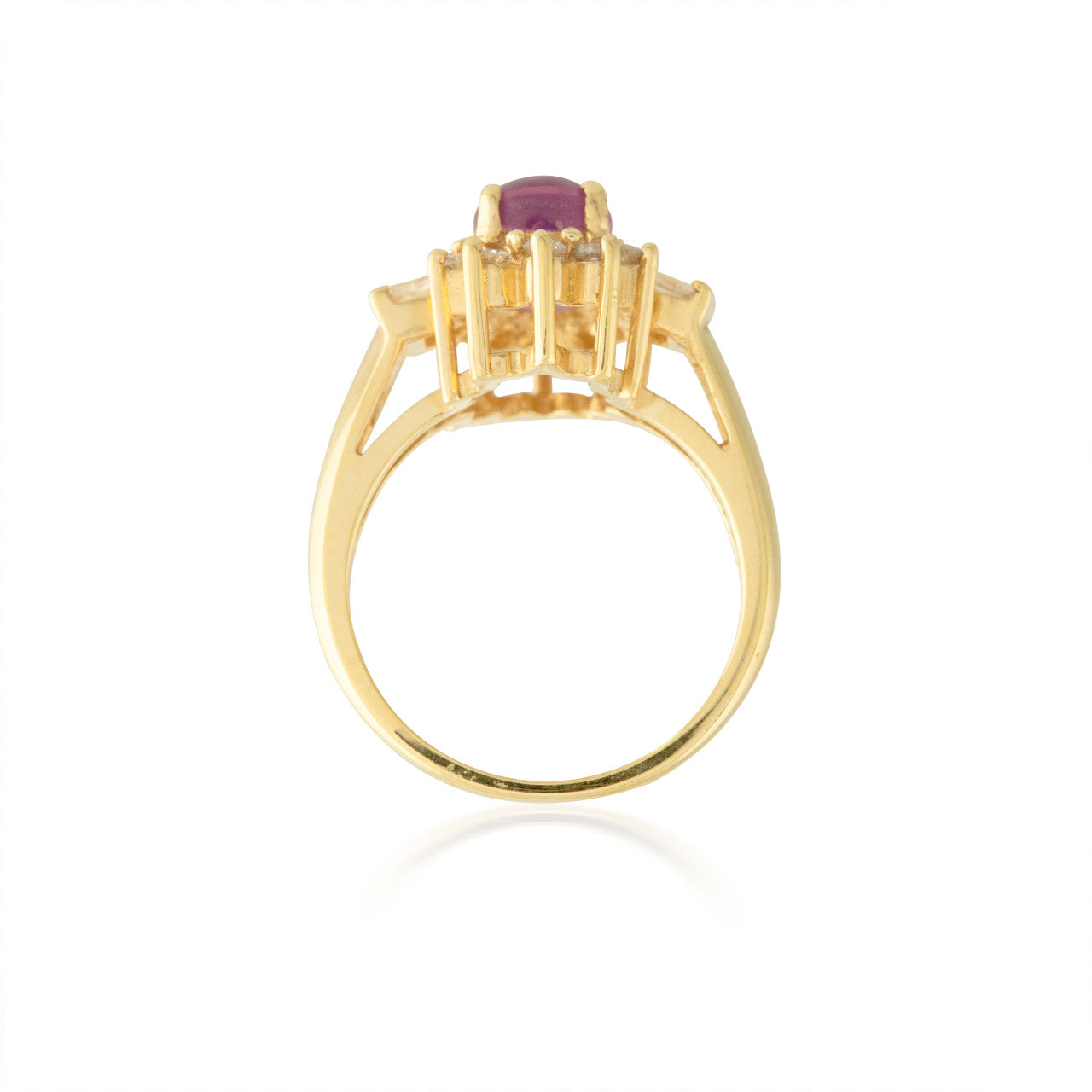 Star Ruby and Diamond Ring