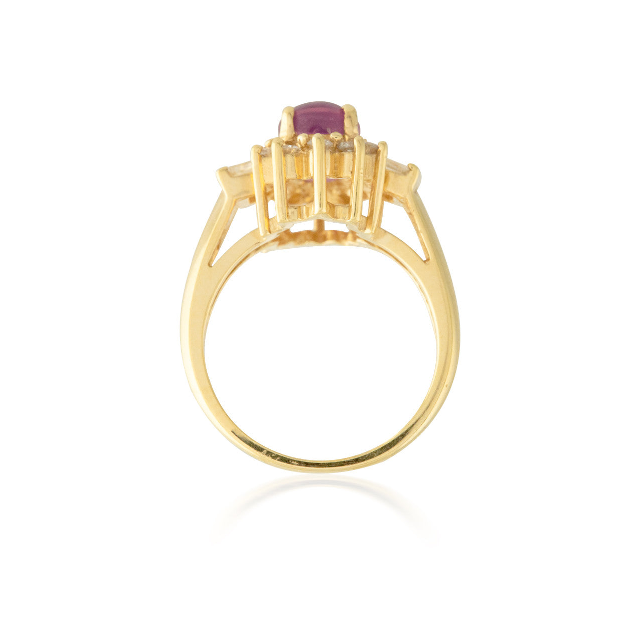 Star Ruby and Diamond Ring
