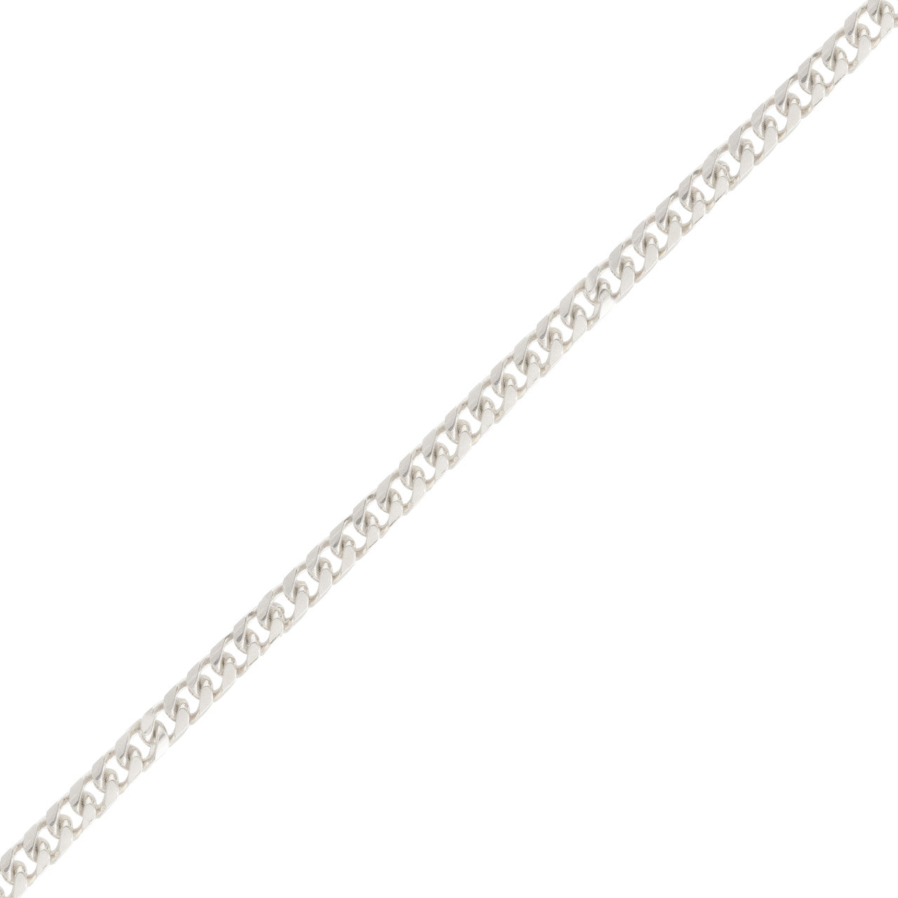Classic 14K White Gold Cuban-link Bracelet