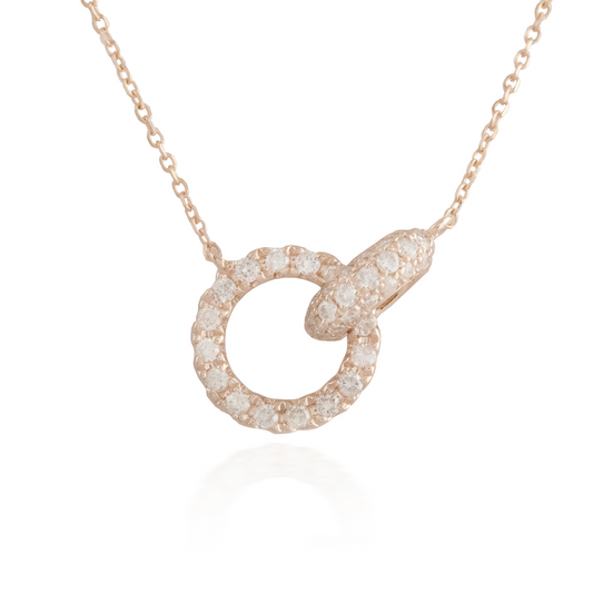 Interlocking Rose Gold Necklace