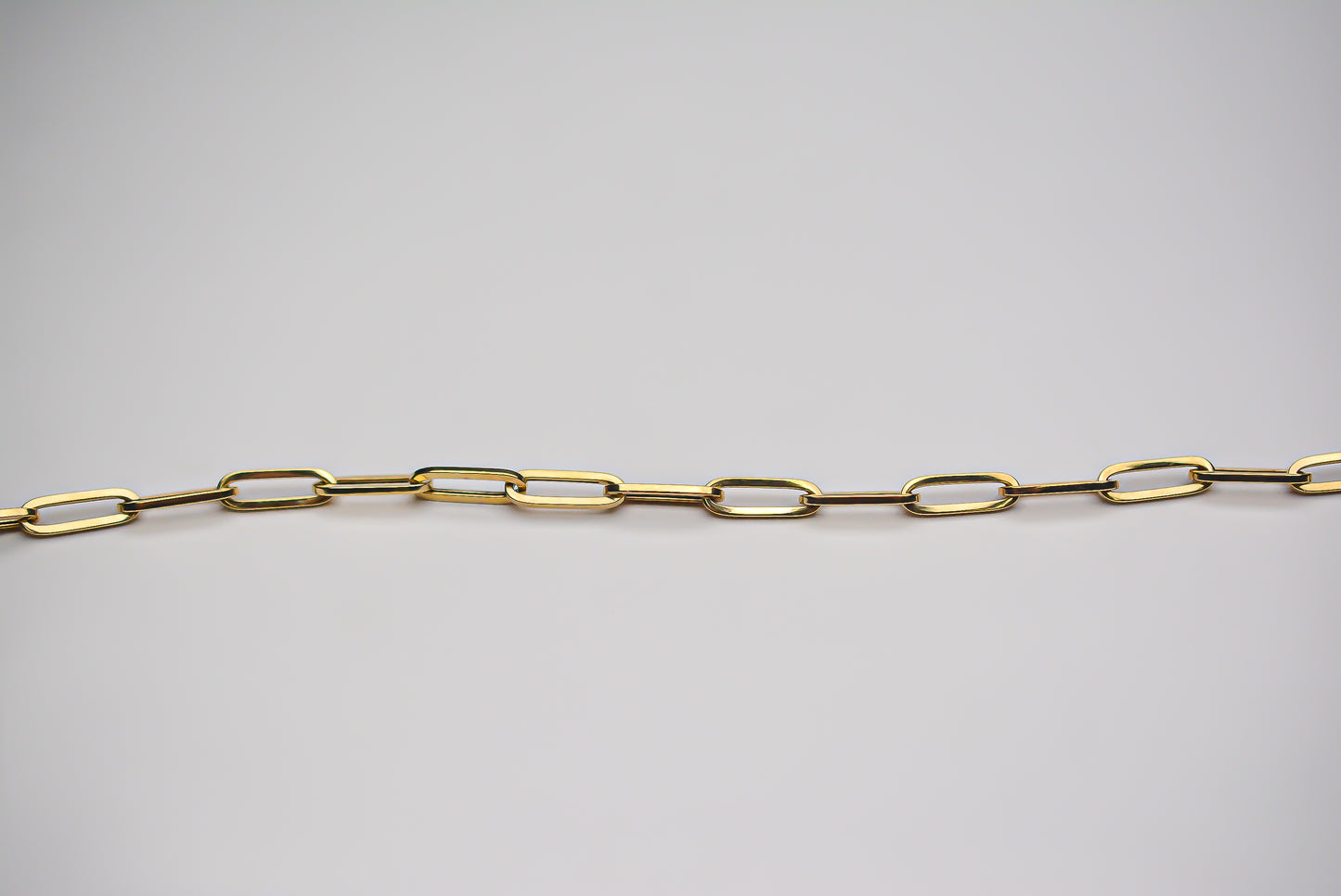 Yellow Gold Paperclip Bracelet