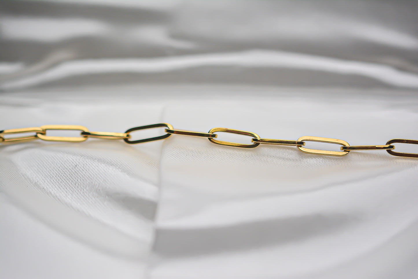 Yellow Gold Paperclip Bracelet