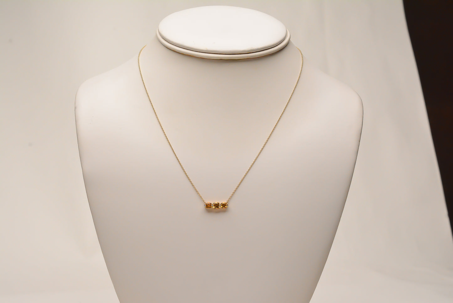 Citrine Golden Trio Necklace
