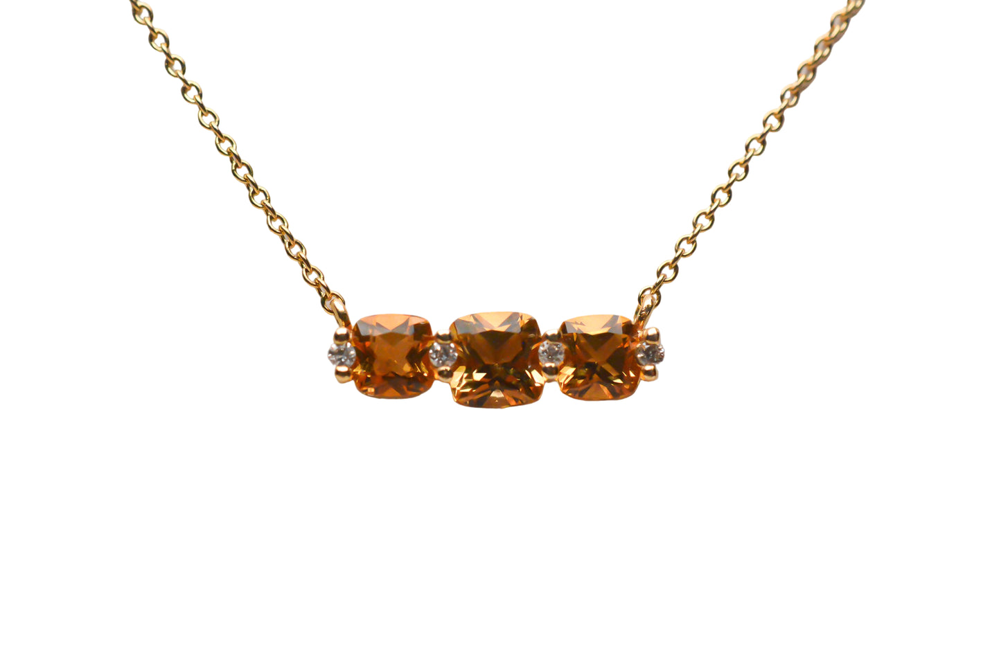 Citrine Golden Trio Necklace