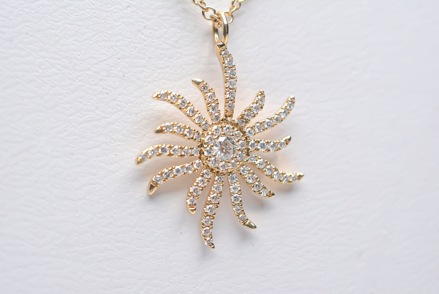 Diamond Sunburst Necklace