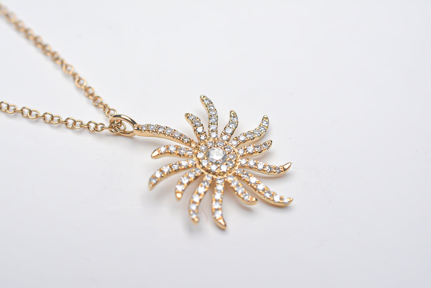Diamond Sunburst Necklace