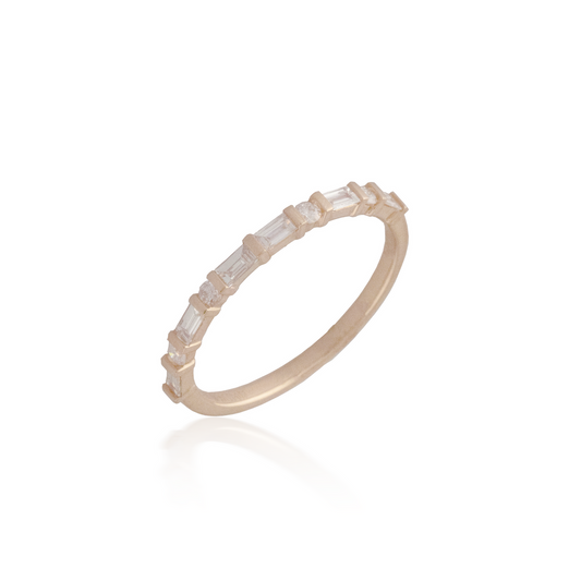 Rose Gold Baguette Band