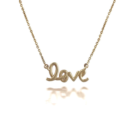 14k Gold "Love" Necklace