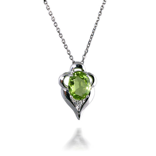 Ornate Peridot and Diamond Pendant