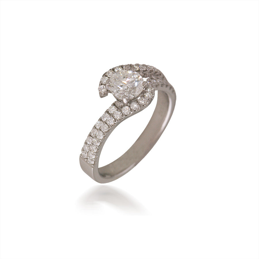 Diamond Bypass Engagement Ring