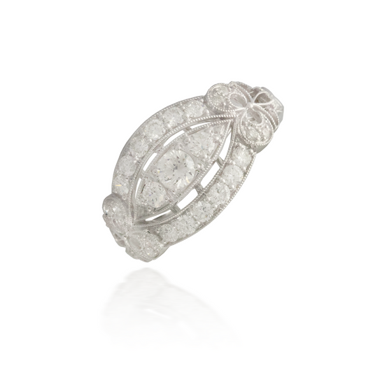 Large White Gold Diamond Band