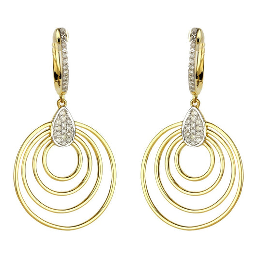 Madison L Concentric Circle Diamond Drop Earrings