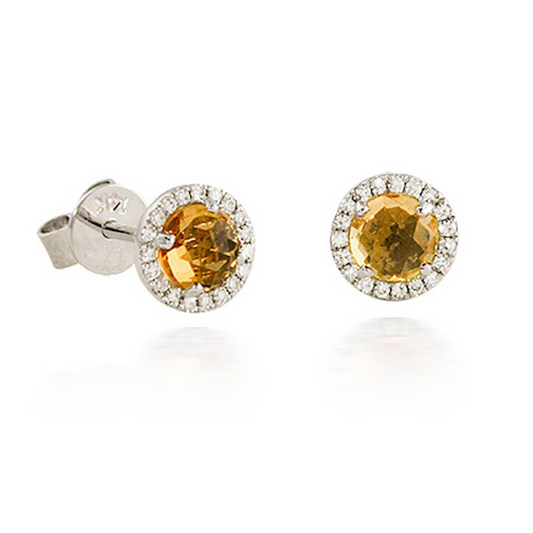 Bassali Citrine Diamond Earrings
