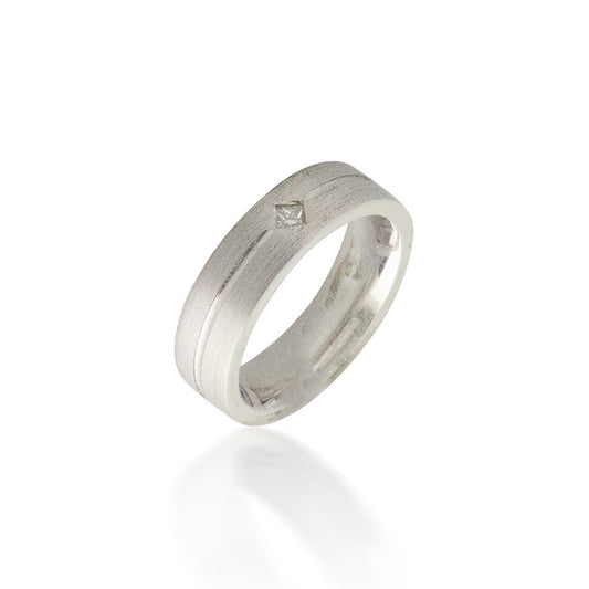Classic Solitaire Diamond Wedding Band